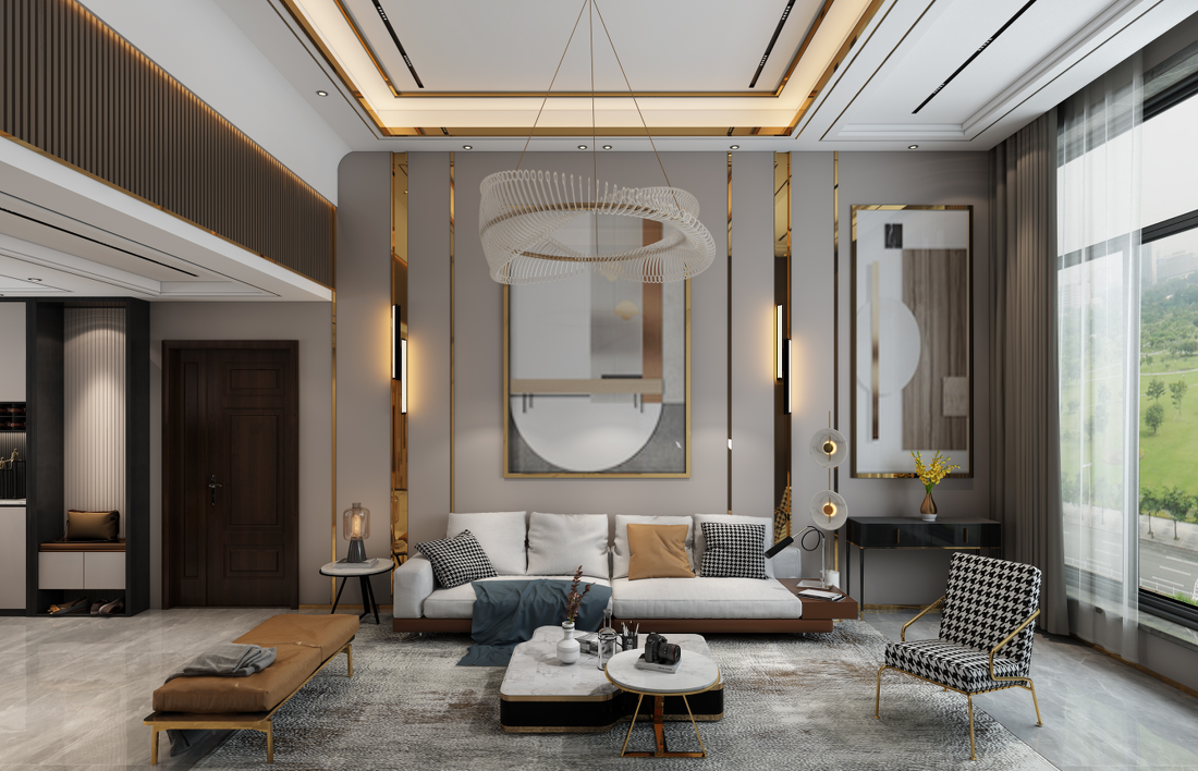 现代轻奢复式楼设计-10