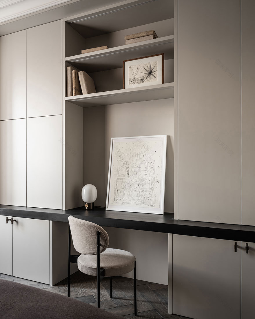 莫斯科时尚公寓 | 中性色调与柔和对比的完美结合-11