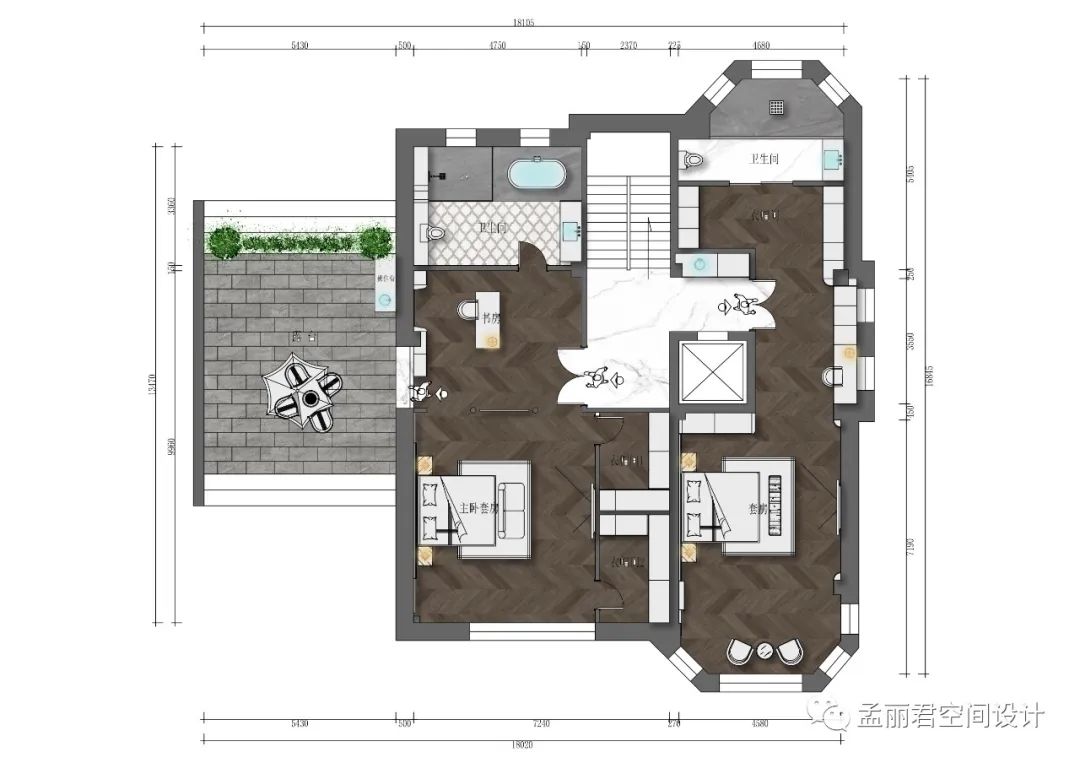 艺术新古典,翡翠世家尊贵府邸设计丨孟丽君空间设计-17