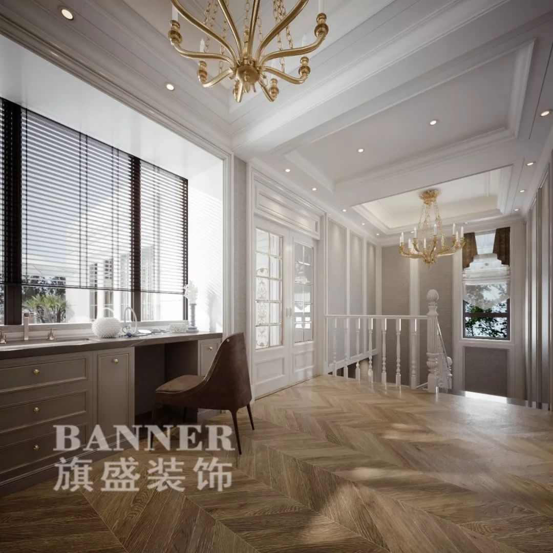 南昌汉港凯旋城 270㎡美式小清新设计-24