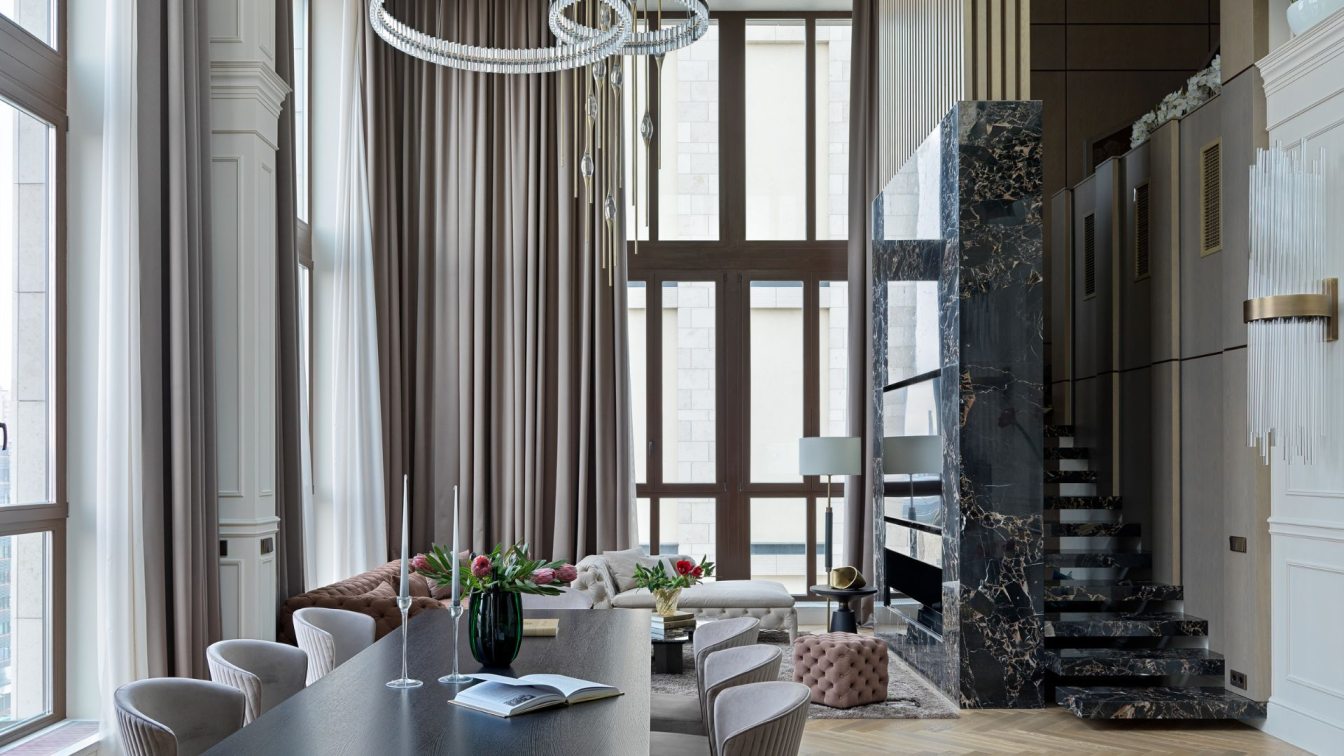 红方顶层公寓丨俄罗斯莫斯科-0