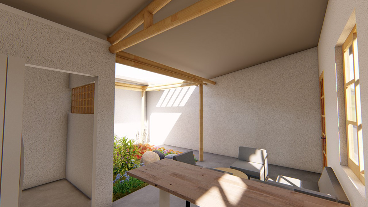 Vivienda Bahareque tipología medianera-4