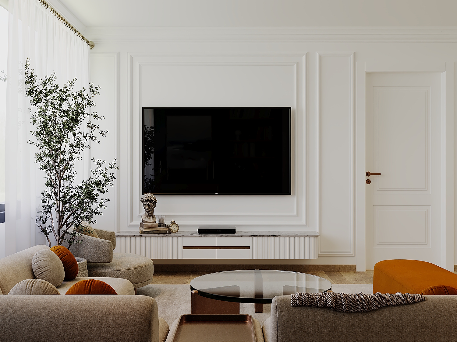 Neoclassic villa interior design- First floor-1