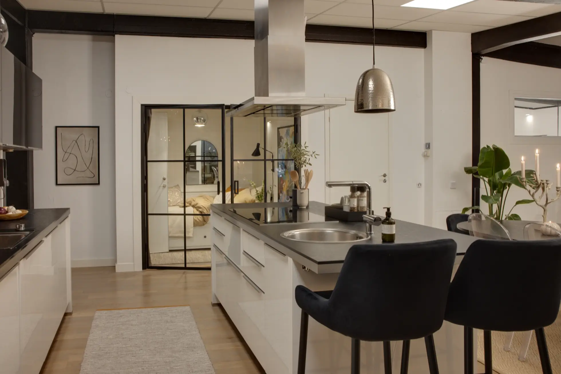 一个不寻常的且宽敞的屋顶下的三居室公寓-4