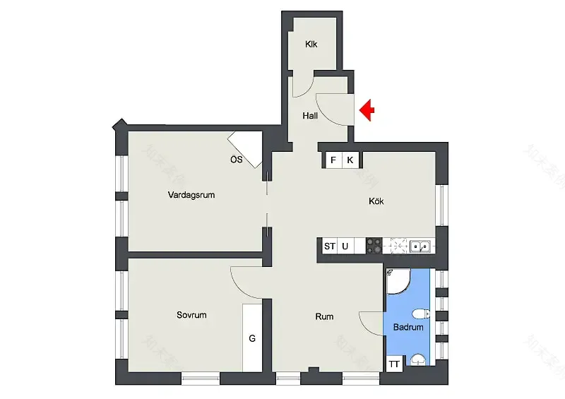 瑞典古堡中的混搭疯狂公寓-17