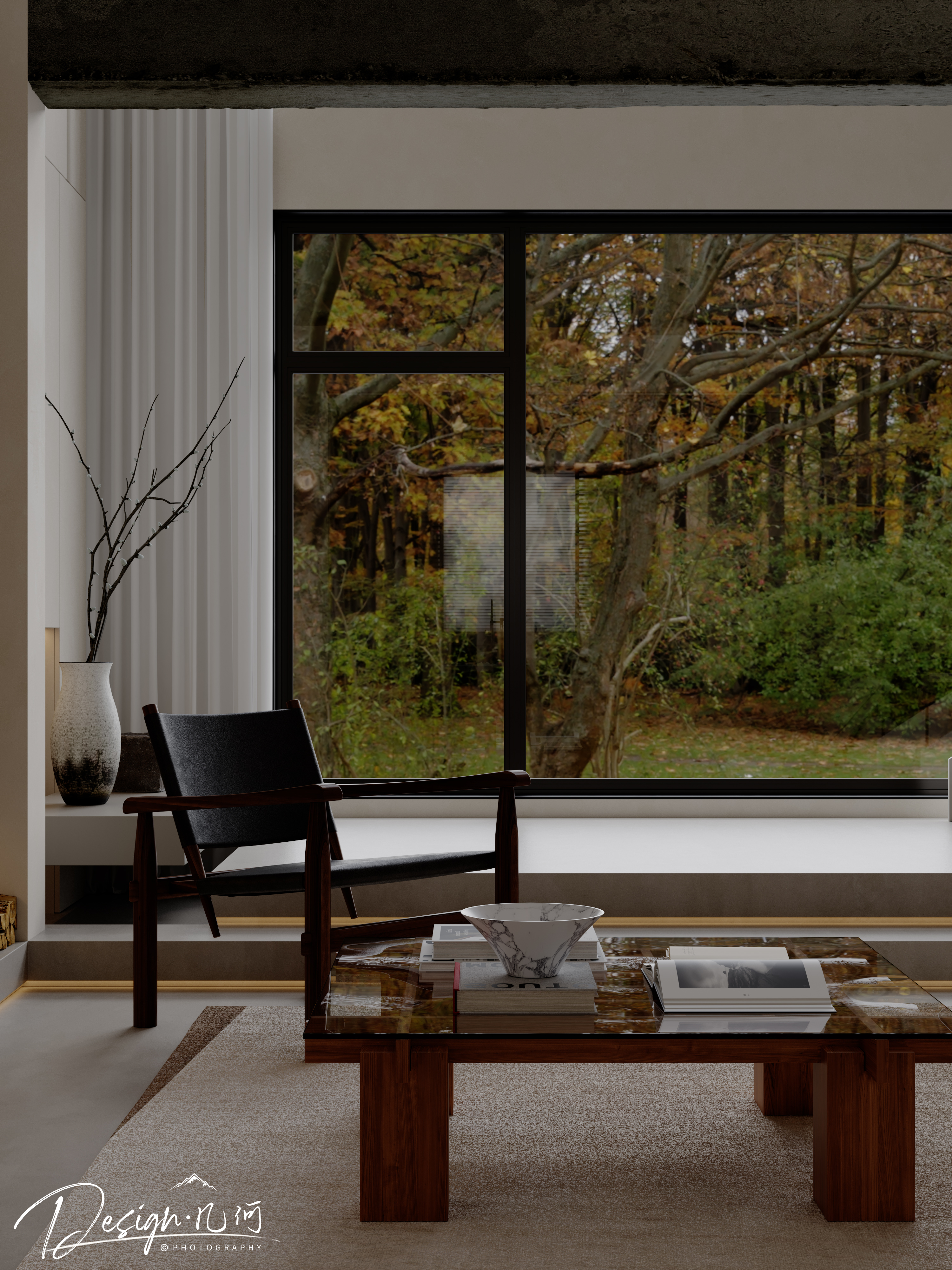 几何空间视觉表现 | 天玺湾中古风客餐厅（阴天篇）-1