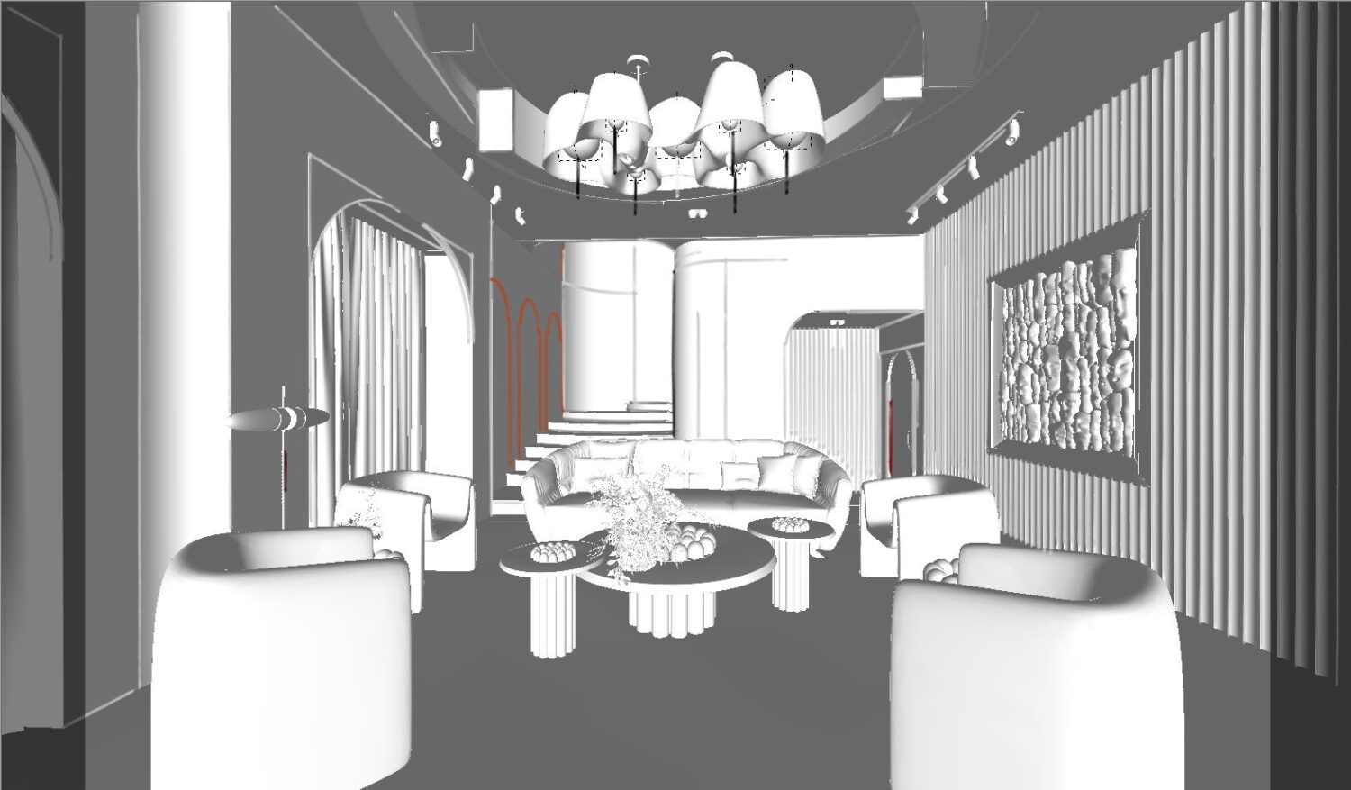 Sketchup客厅室内模型丨Huu Khoa-3