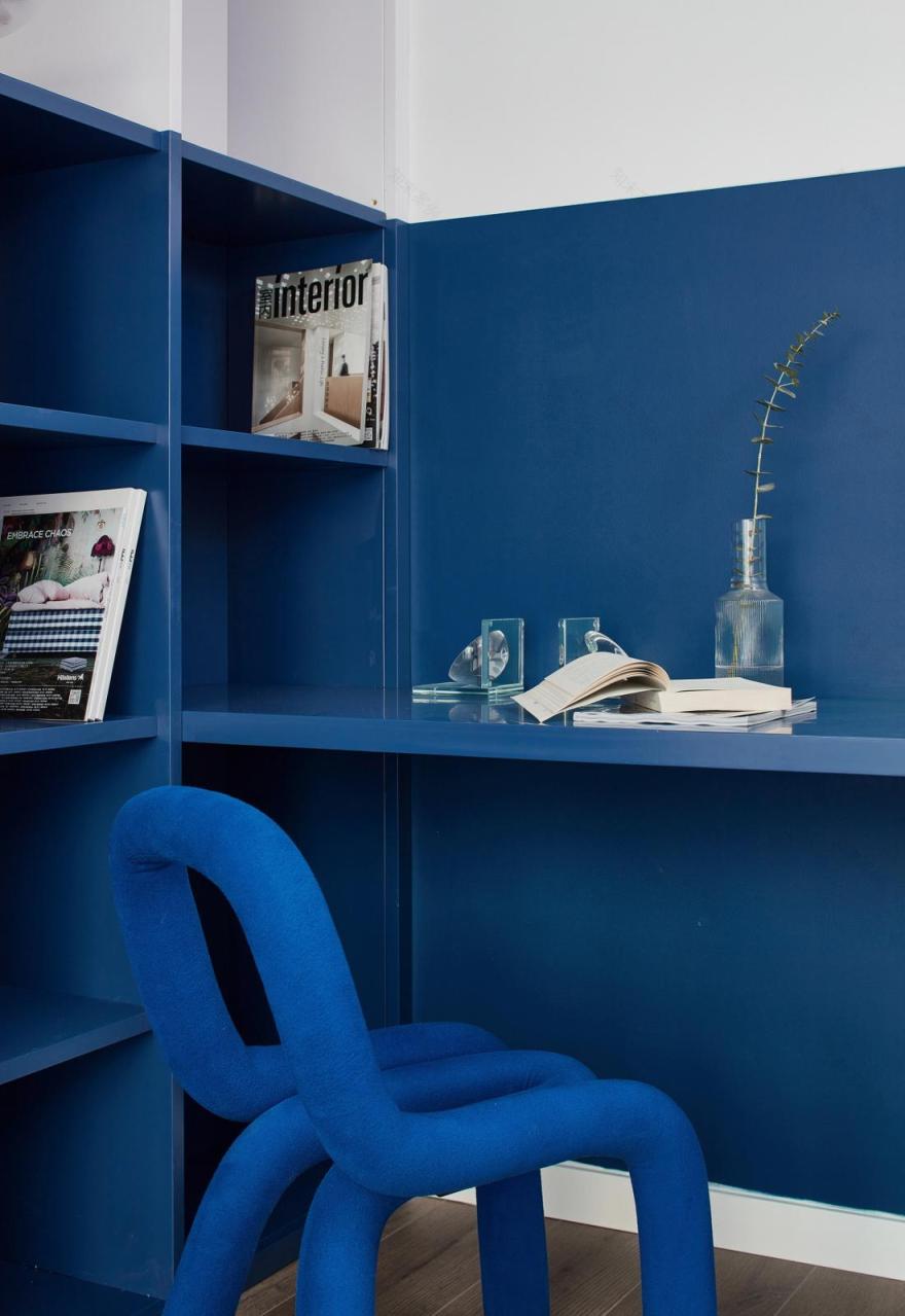 三代人的温馨爱马仕橙蓝跳色空间-25