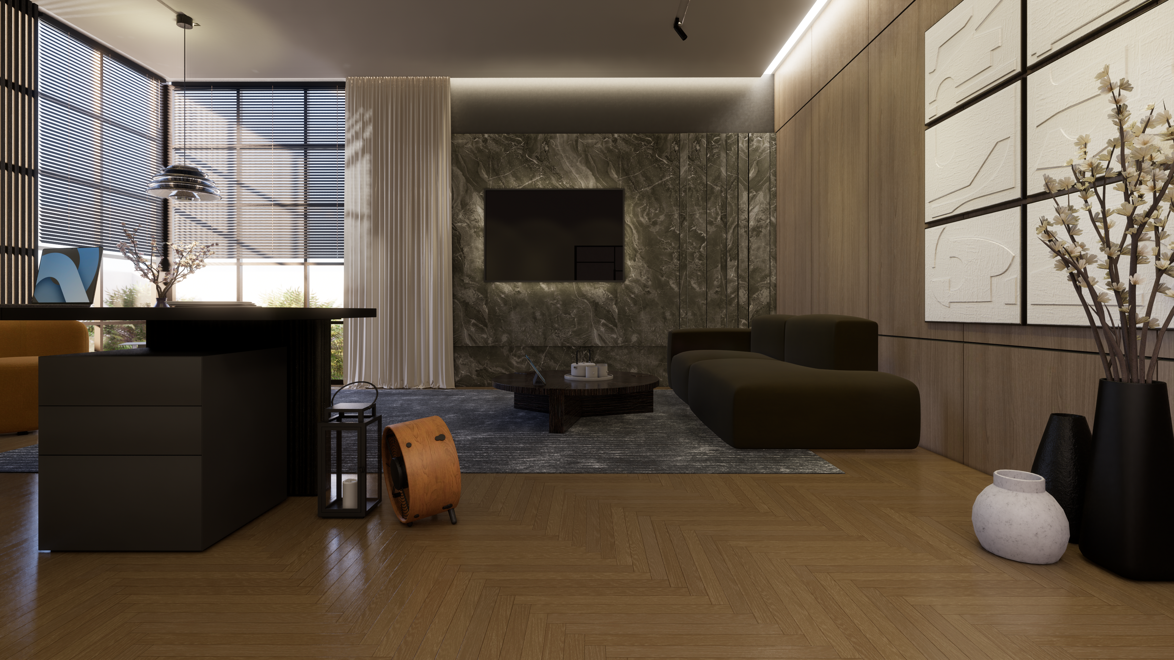 Eclectic Office space with garden-1