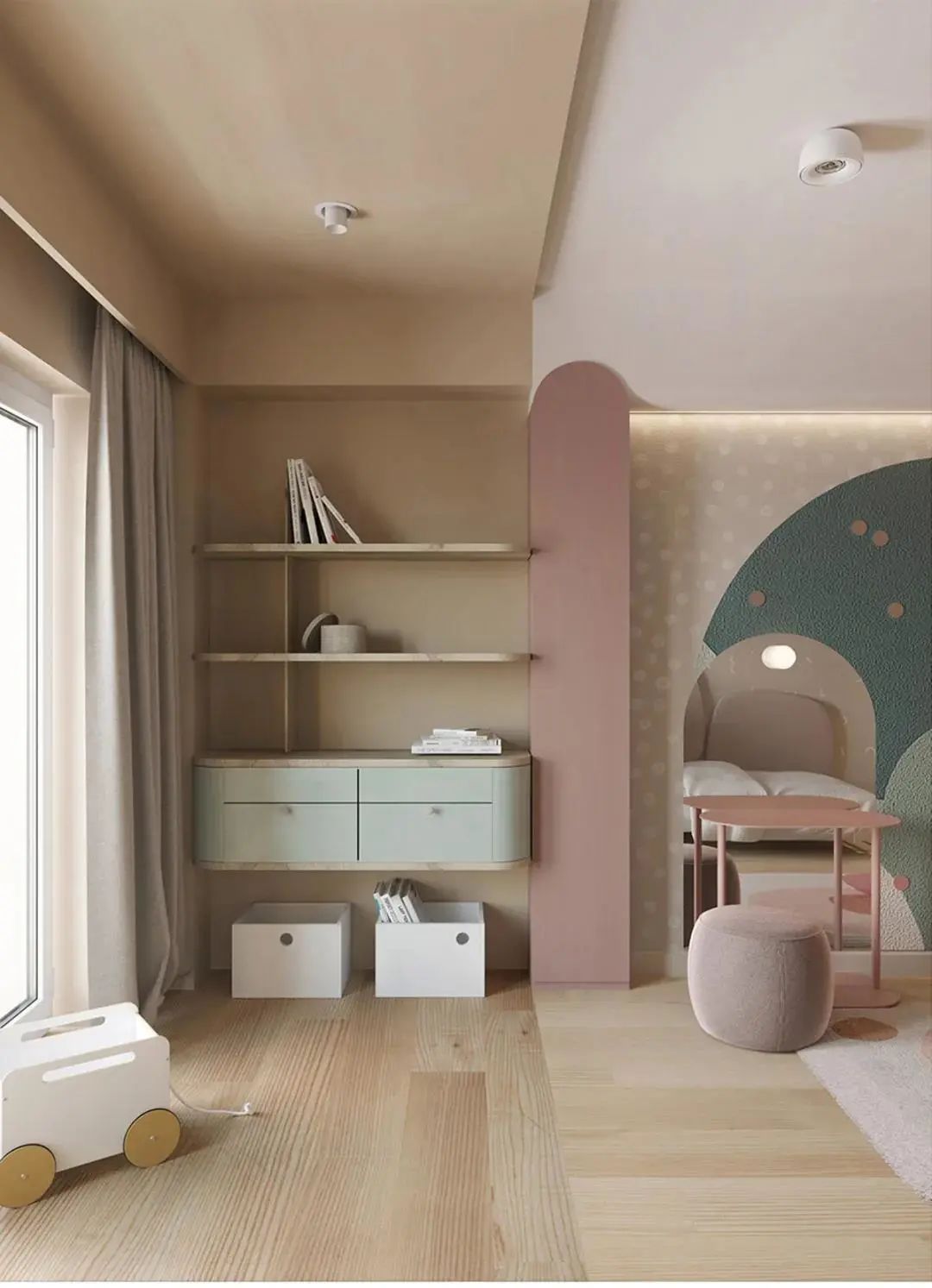 几何色彩碰撞,打造温馨空间-36