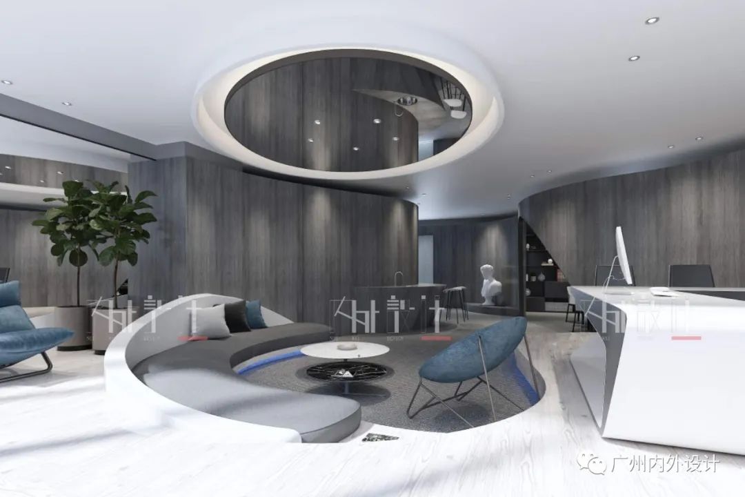 珠江新城曲线空间 | 现代简约办公室设计-55