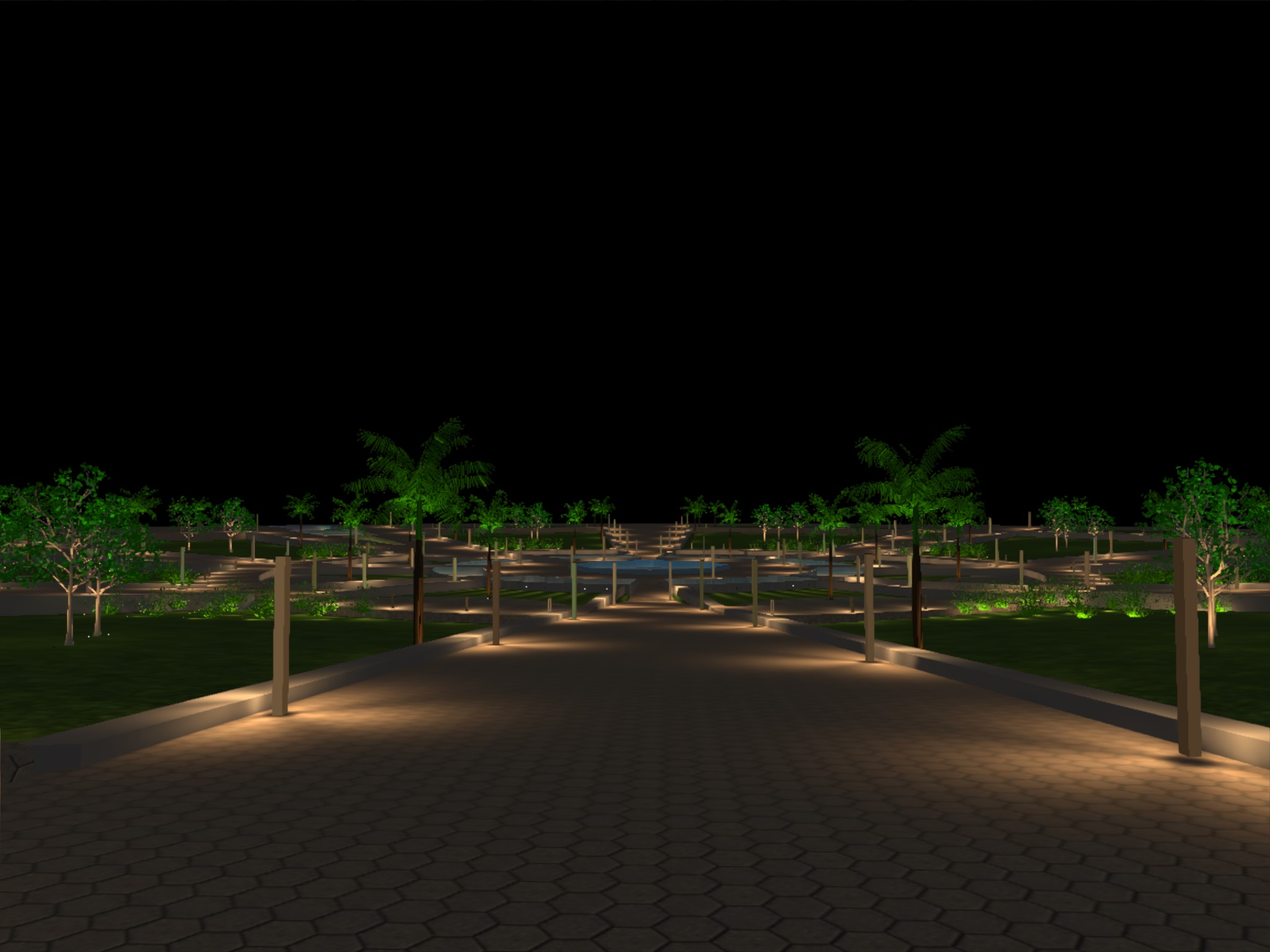 Main Square Landscape Lighting design-9