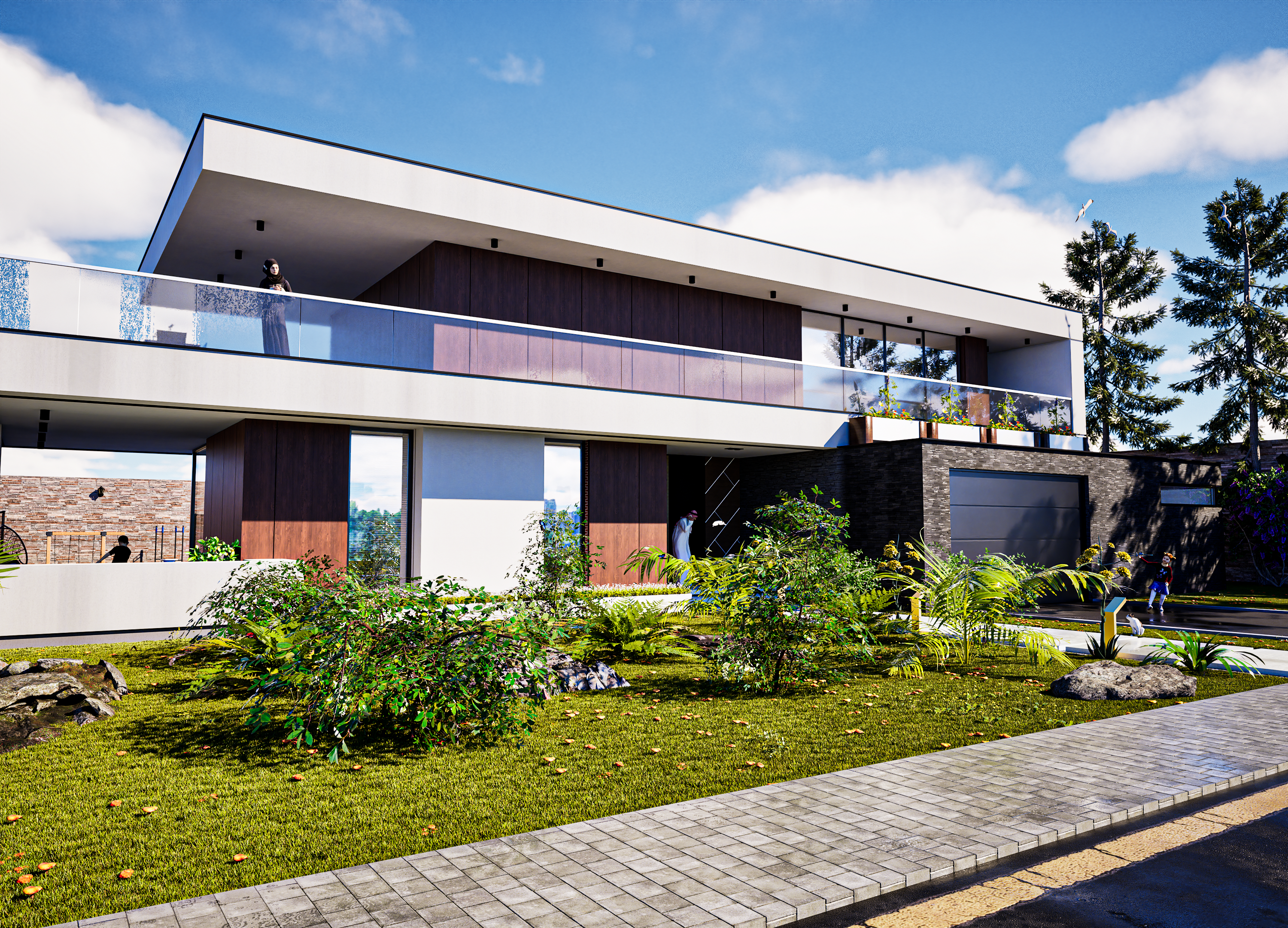 Modern Villa – Exterior & Landscape Visualization-6