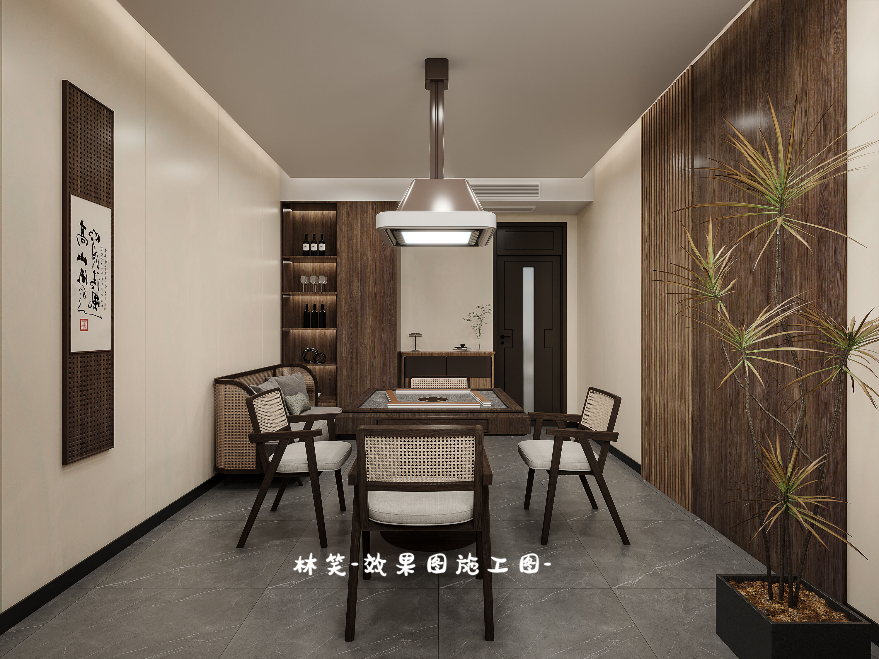 新中式棋牌室｜茶香沁人心，棋牌冶情操-7