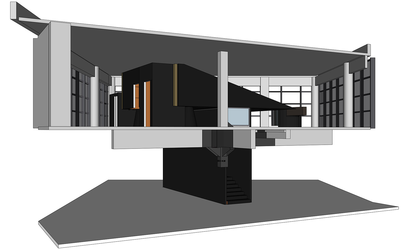 黑色斜面系统&黑壳HEIKE服装品牌概念店，中国 / 杭州啊嗯室内设计-8