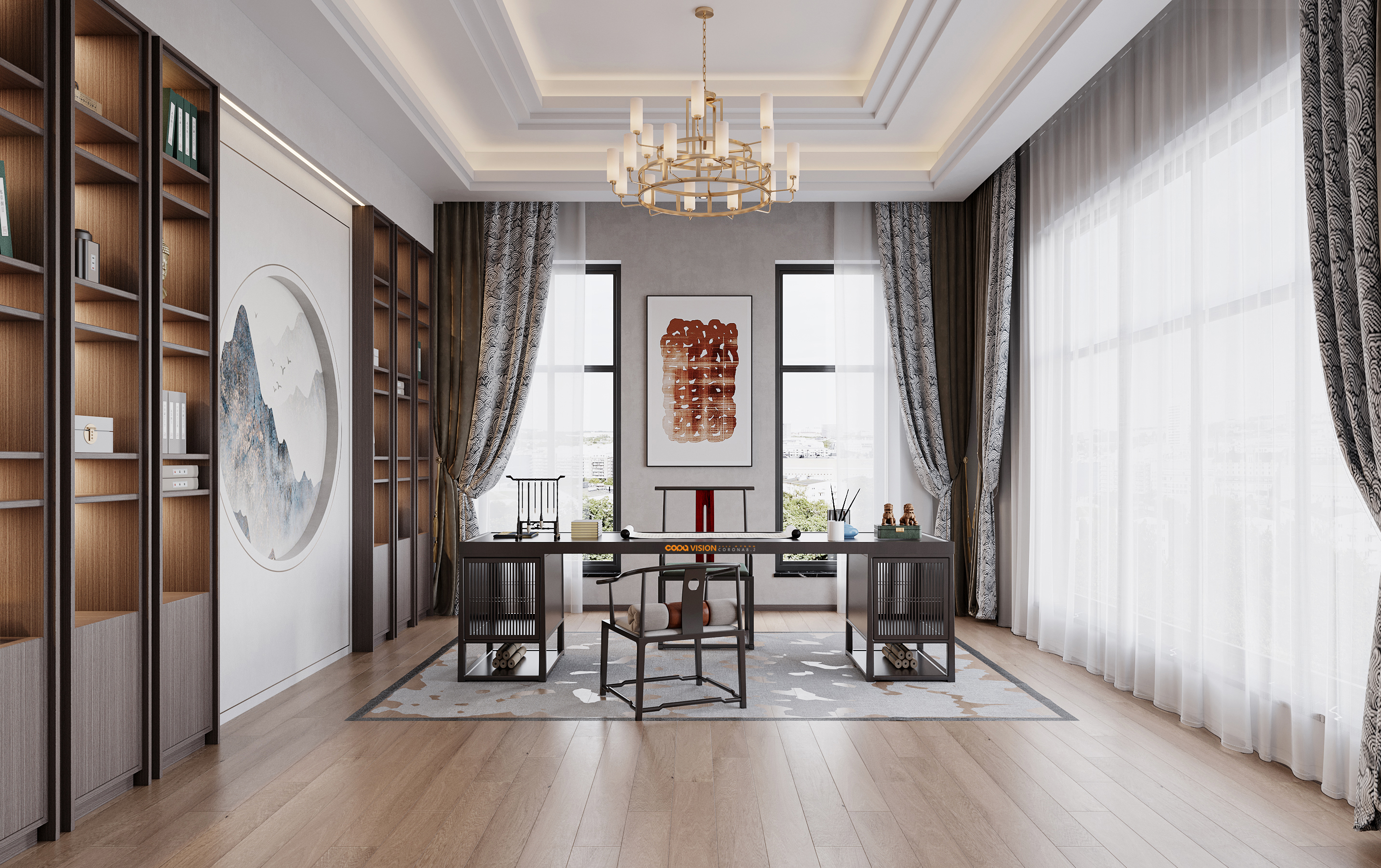 靠背视觉 2022 年中下旬家装效果图表现作品-71