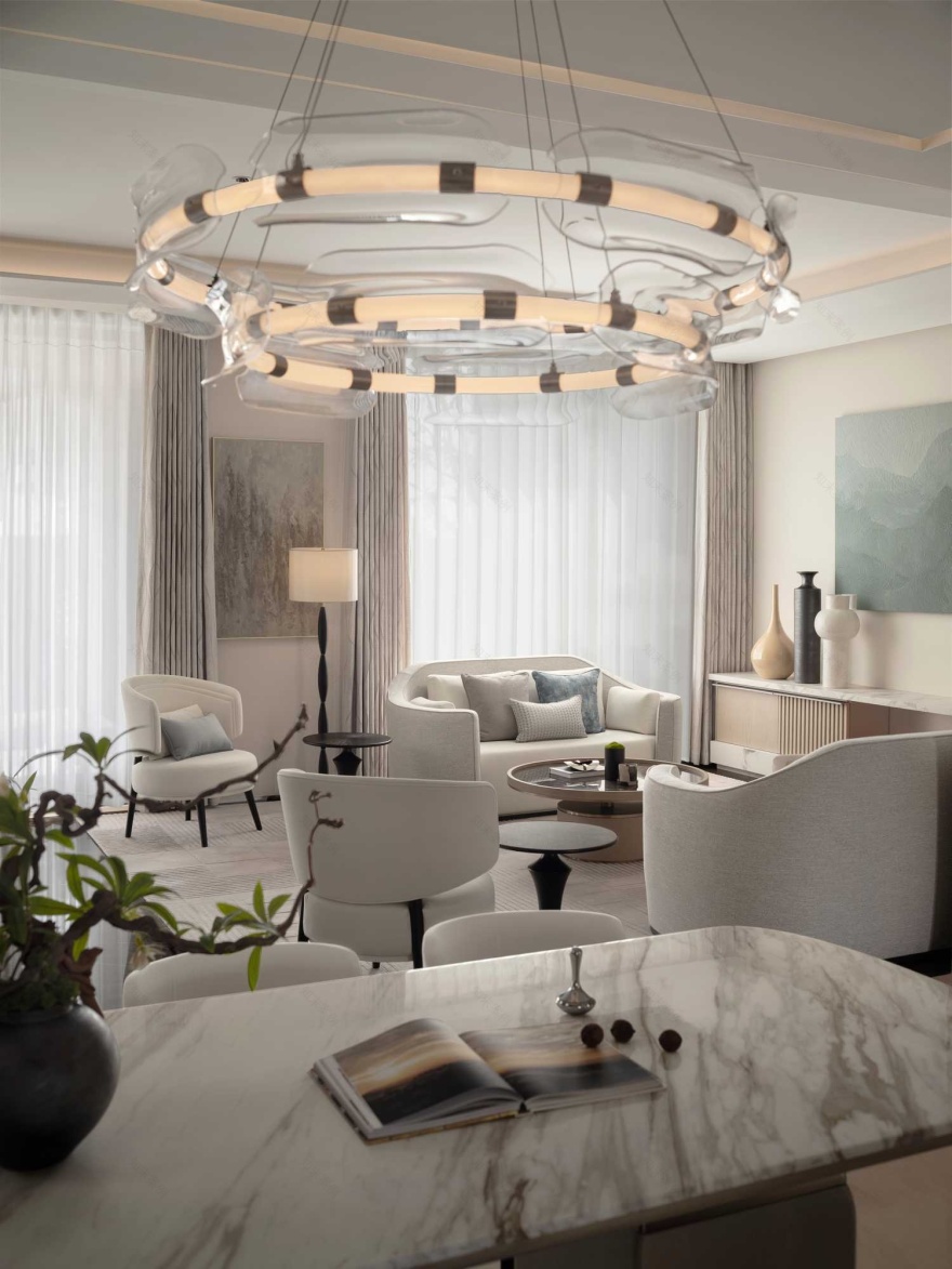 东威海400平四季常驻的温暖家园,东意西调别墅设计之美丨中国威海-4