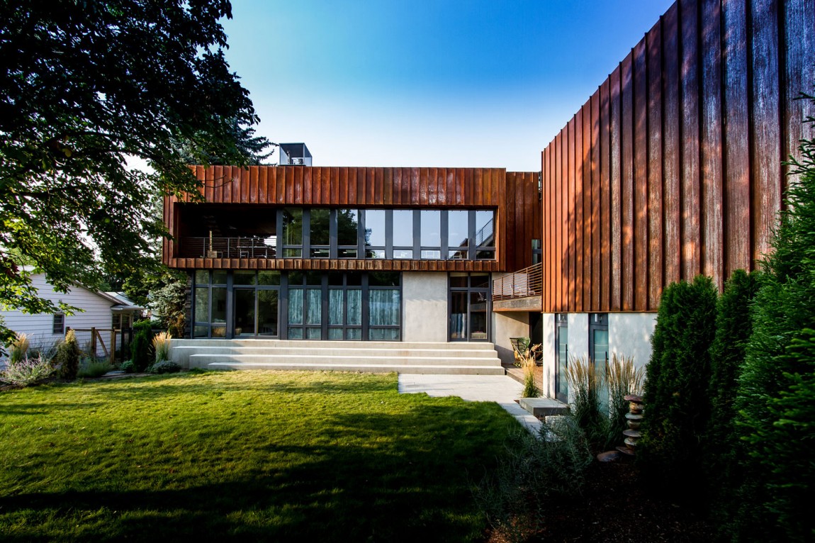 蒙大纳环保住宅 | 钢木玻璃打造的可持续美景之家-12