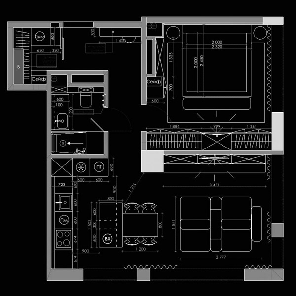 60平，现代质朴空间设计-0