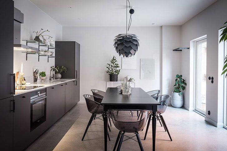 瑞典底层奇趣公寓 | 开放式明亮厨房++ 露台卧室-9