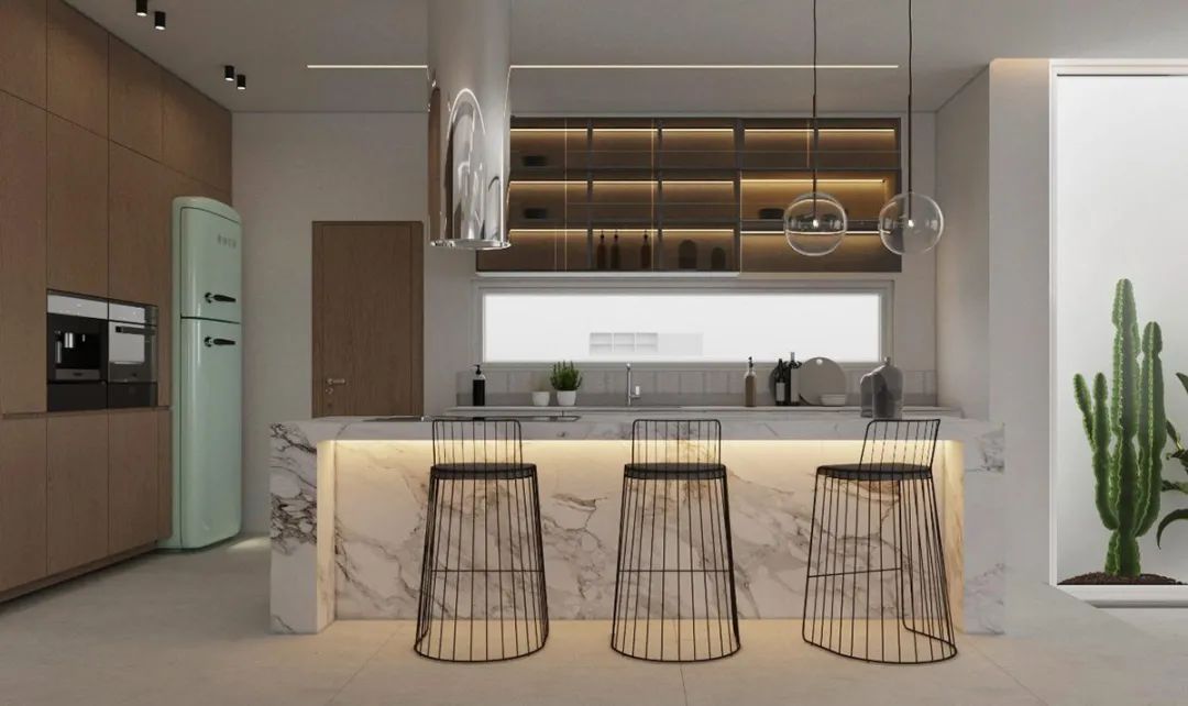 Interiors With Pockets Of Greenery And Modern Staircases-23