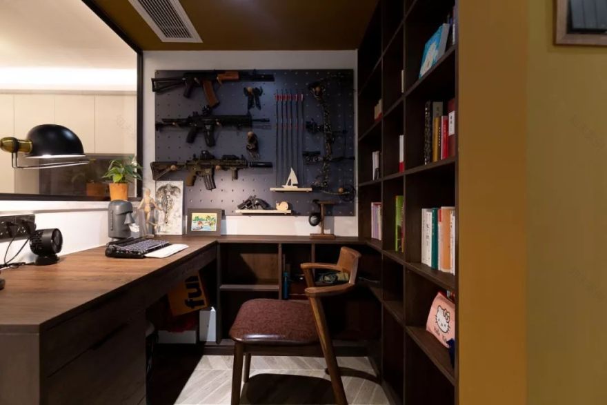 深圳福田 110 平五口之家改造 | 咖啡吧搬回家,三代同堂不拥挤-57