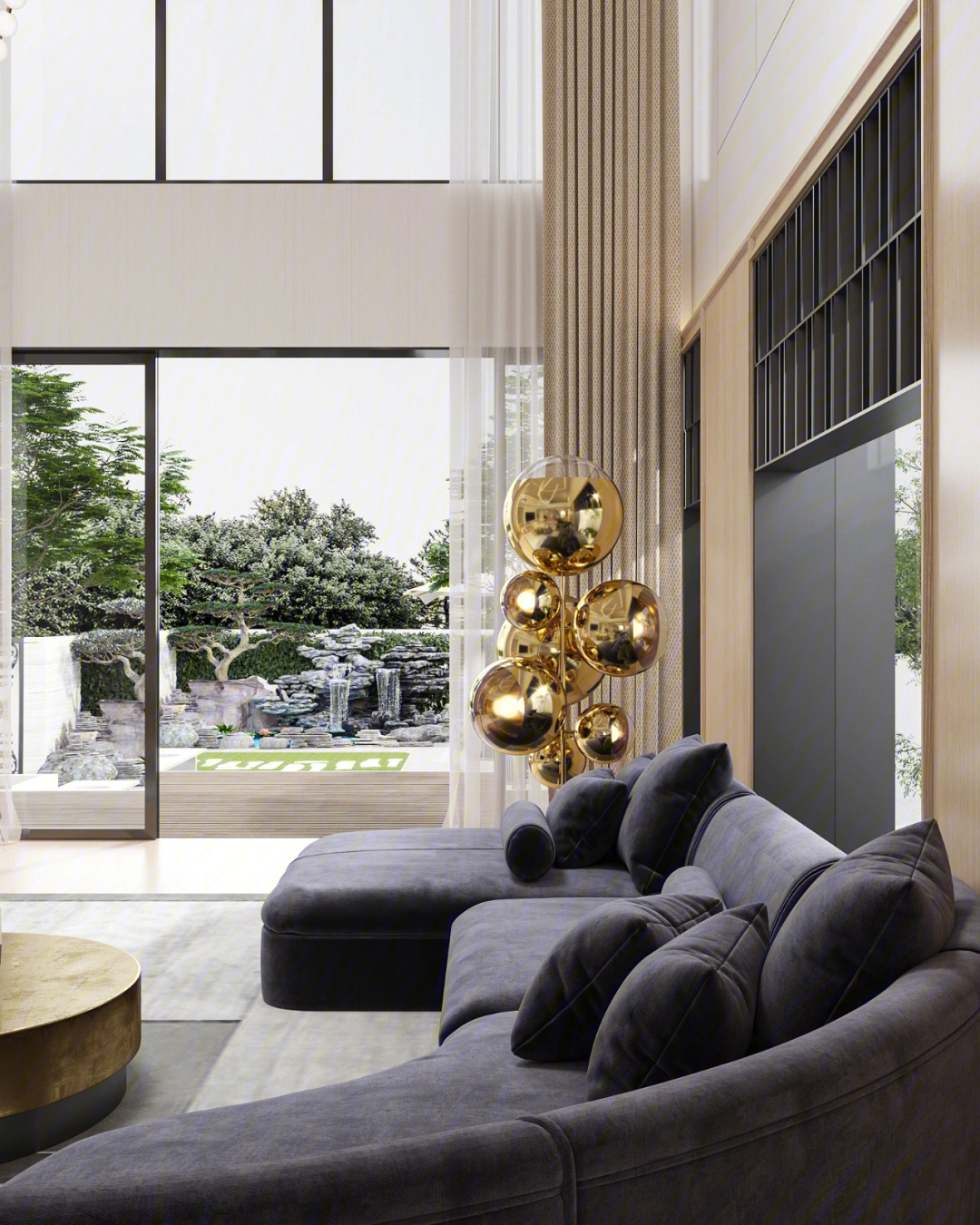 现代简约下沉式客厅-15