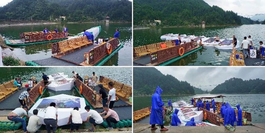 丹寨万达小镇睡莲水上影展,自然与艺术的融合-26