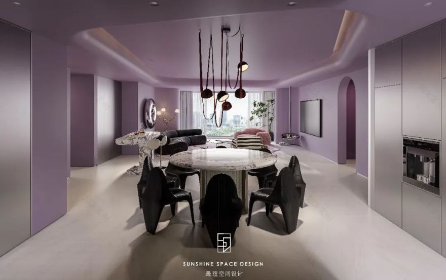 武汉江南岸紫色浪漫空间设计丨中国武汉丨晟瑄空间设计-7