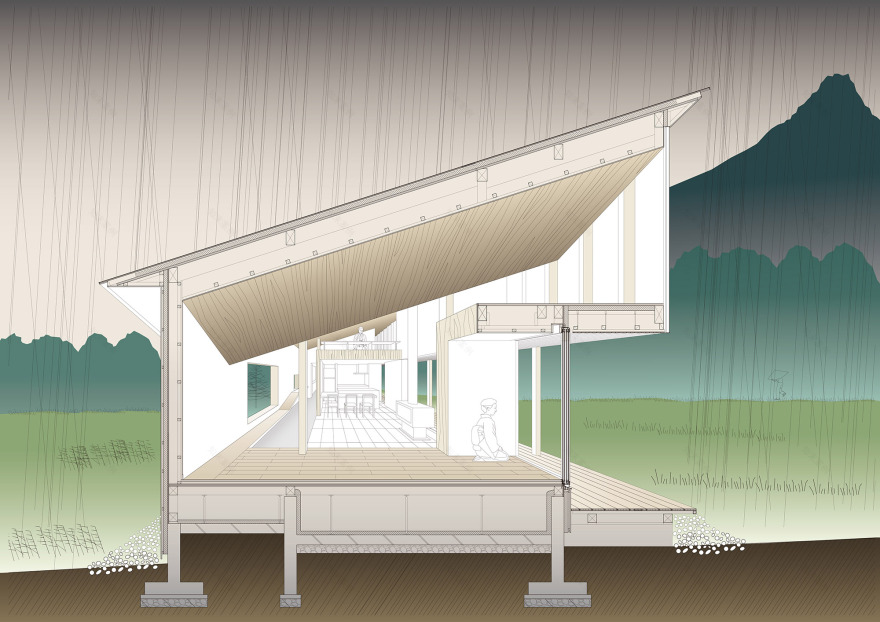 富士山上的折顶屋,日本 / Hiroki Tominaga – Atelier-11