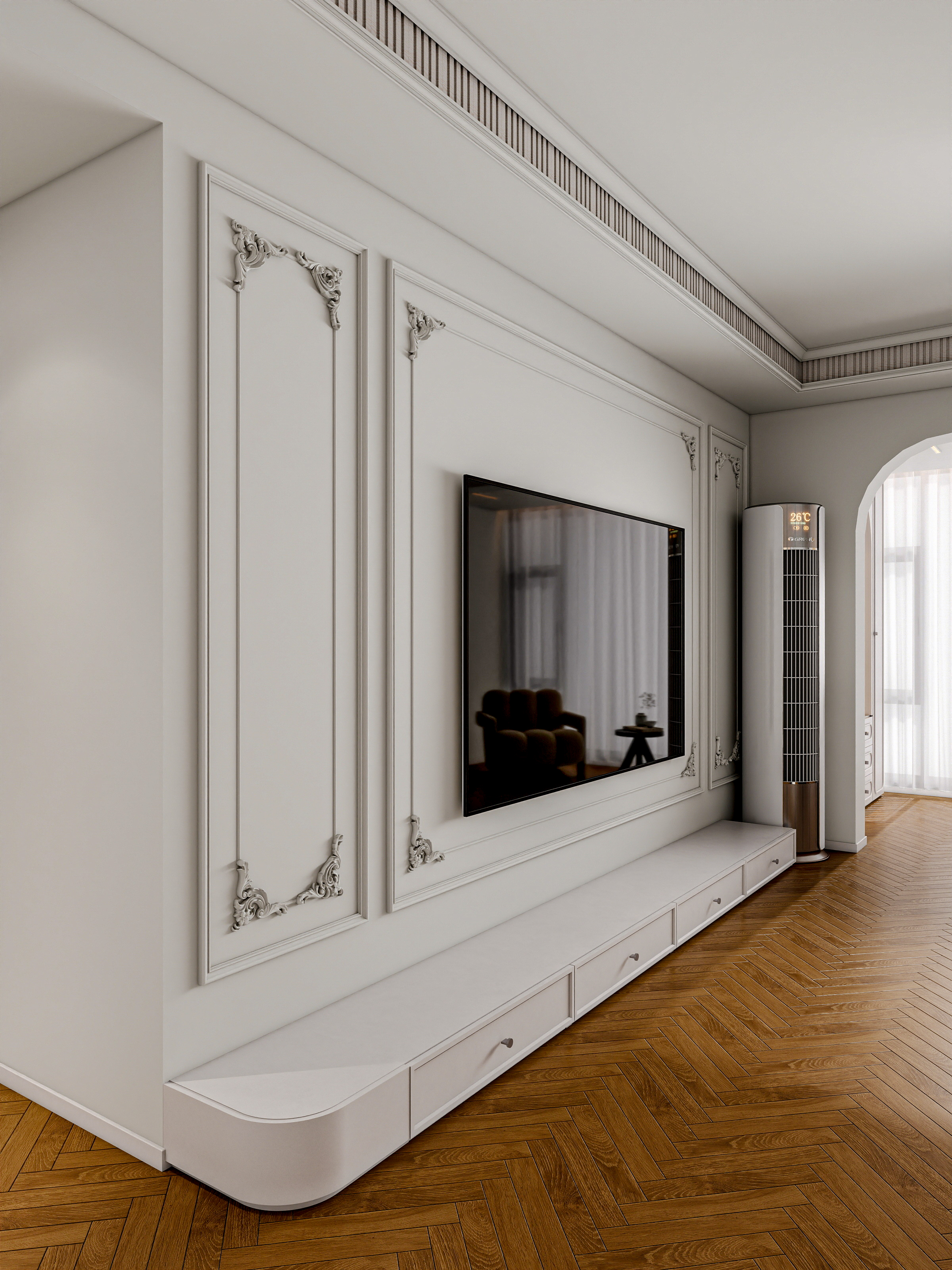 四川成都人居都市阳光（245平方简约法式顶跃六居室）-9