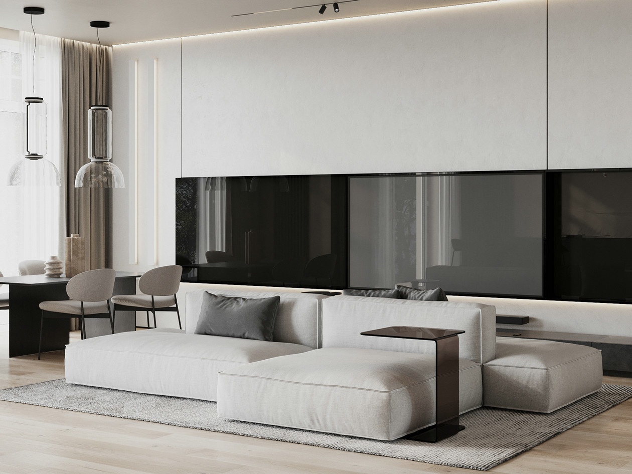 莫斯科灰色系公寓设计丨俄罗斯莫斯科-0