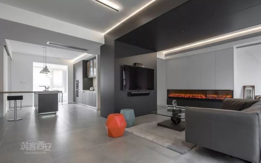 180㎡现代三室改一室,开放空间诠释自由生活-10