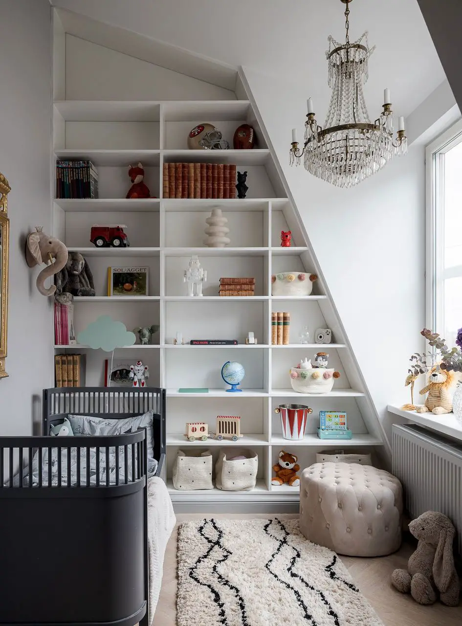 30 年代瑞典建筑中的温馨灰色家庭复式公寓-12