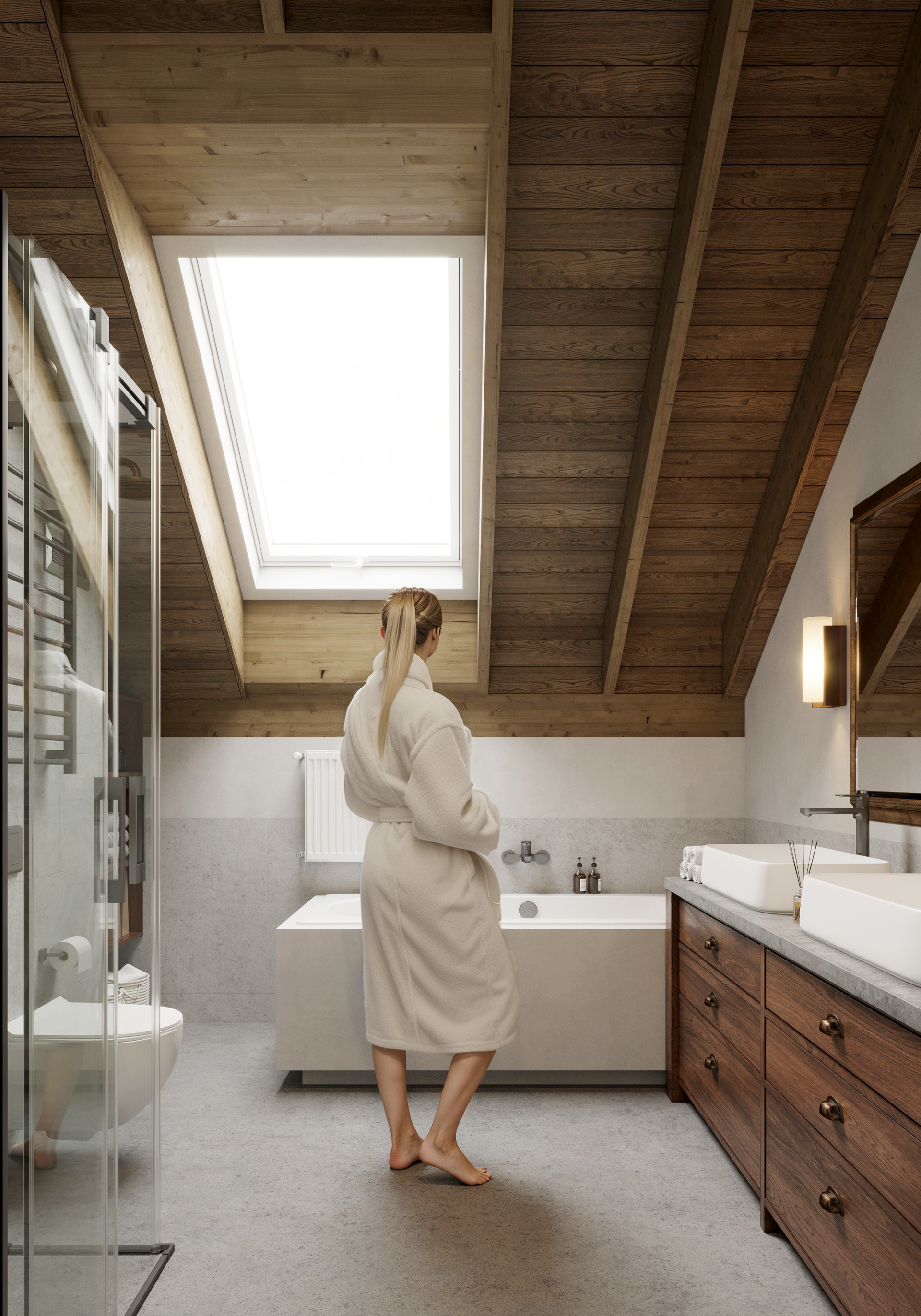 白俄罗斯半木结构房屋室内设计-9