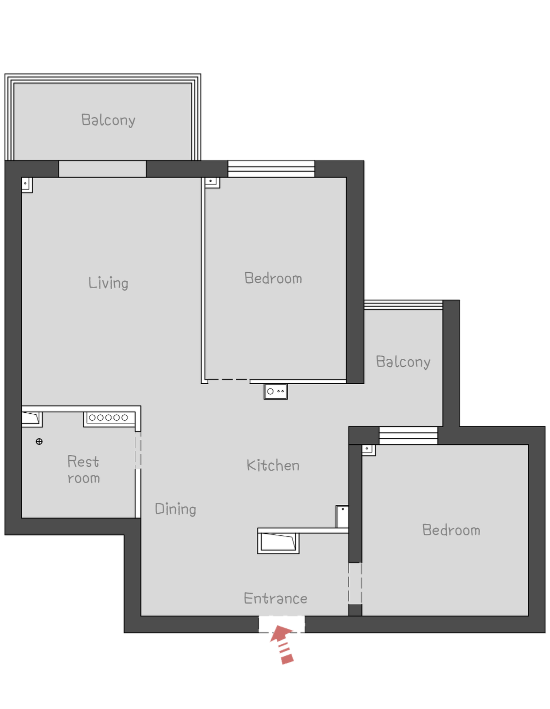 69 平米温馨两居改造-9