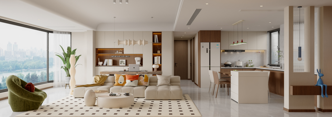 135㎡现代中古风住宅设计丨中国苏州丨金螳螂家,设计师张婷-11