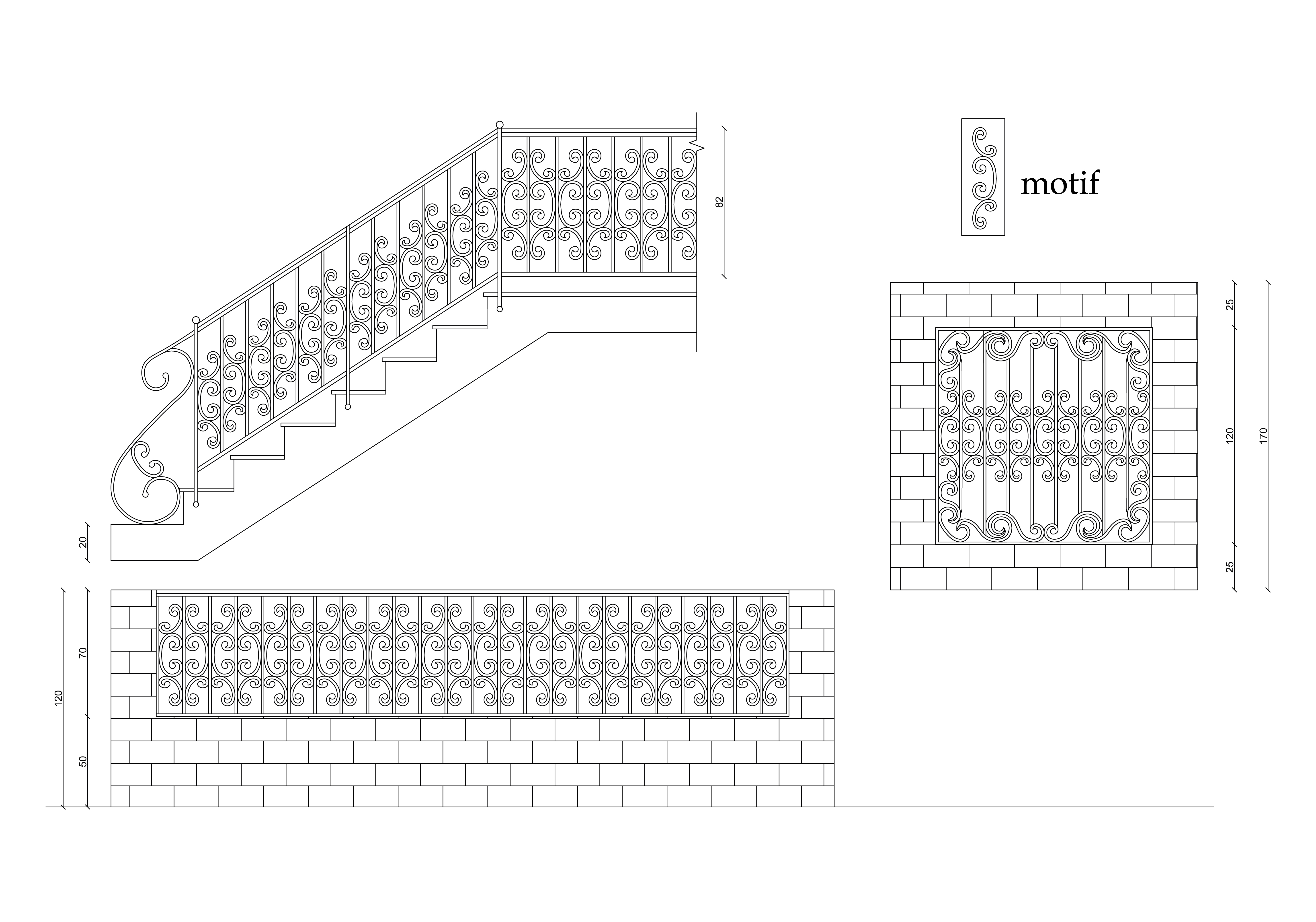 Wrought iron gates design , interior gates and handrail-10