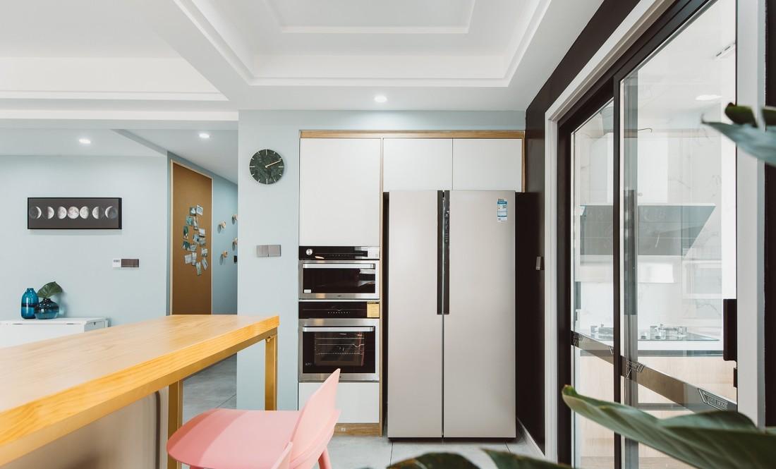 森罗设计 | 小情歌 | 清爽蓝灰色客厅的活力点缀-7