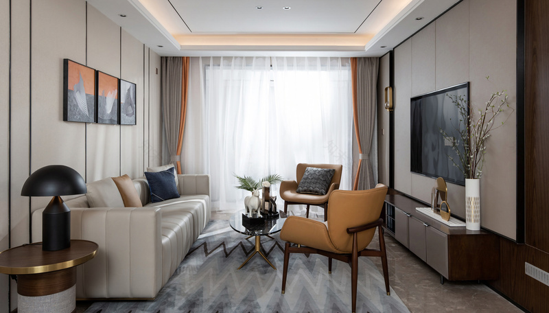 融侨郑州融侨府高层133户型样板间——龙舌兰日出主题设计-18