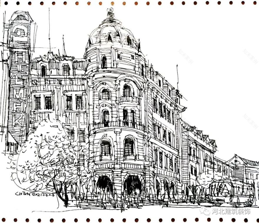 陈力军建筑速写丨中国河北-34