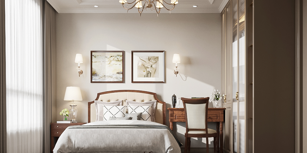 简美客餐厅卧室  效果图表现-7
