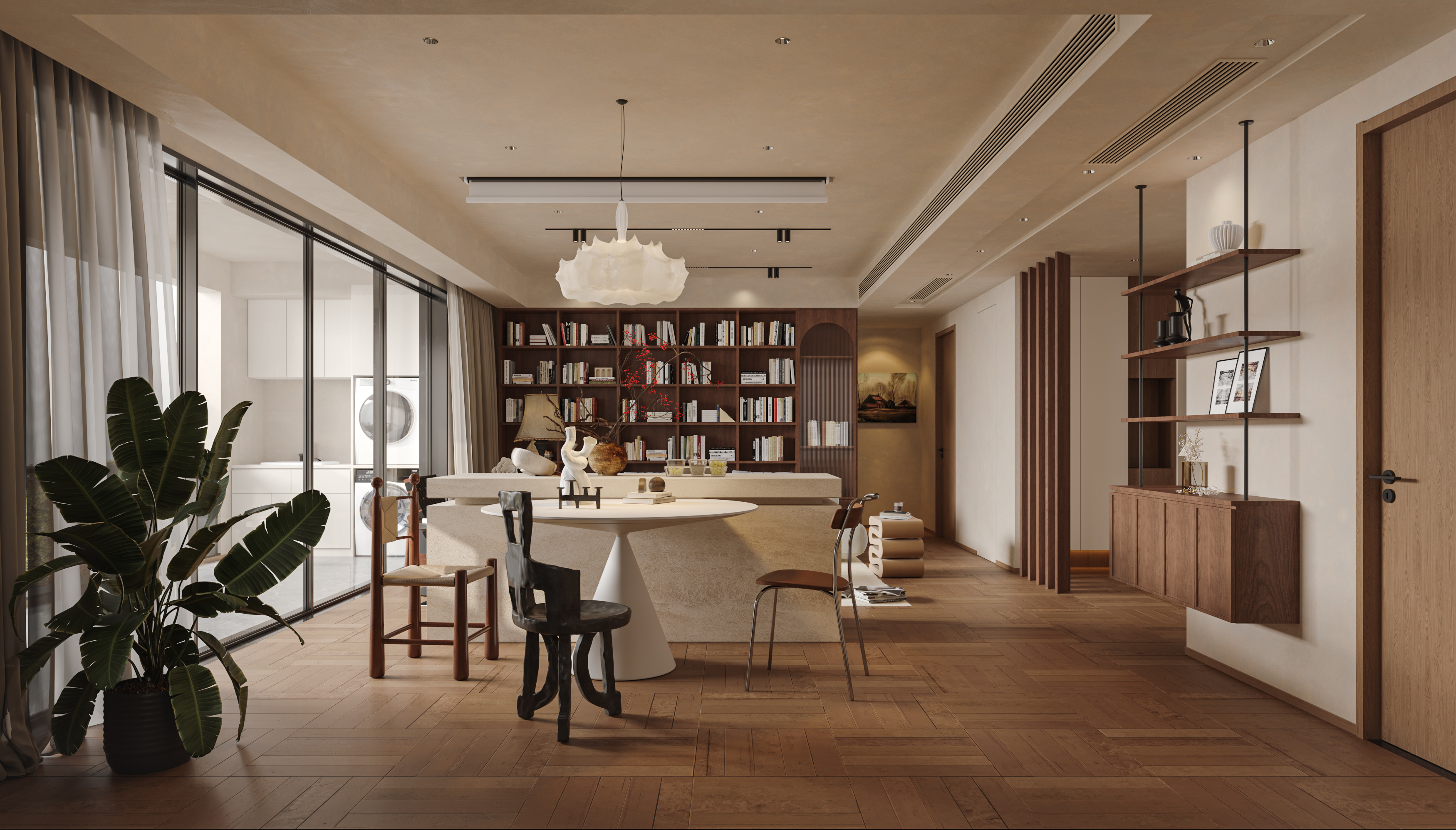 绘感视觉设计——中古风大平层设计案例-0