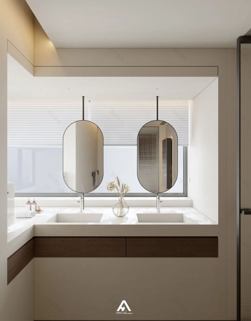 南昌阿鹤设计|210m²滨江大平层,游走在空间里!-62