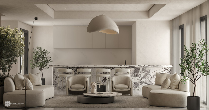 简约客厅室内设计丨阿联酋迪拜丨Creiatv Desractor 团队-8