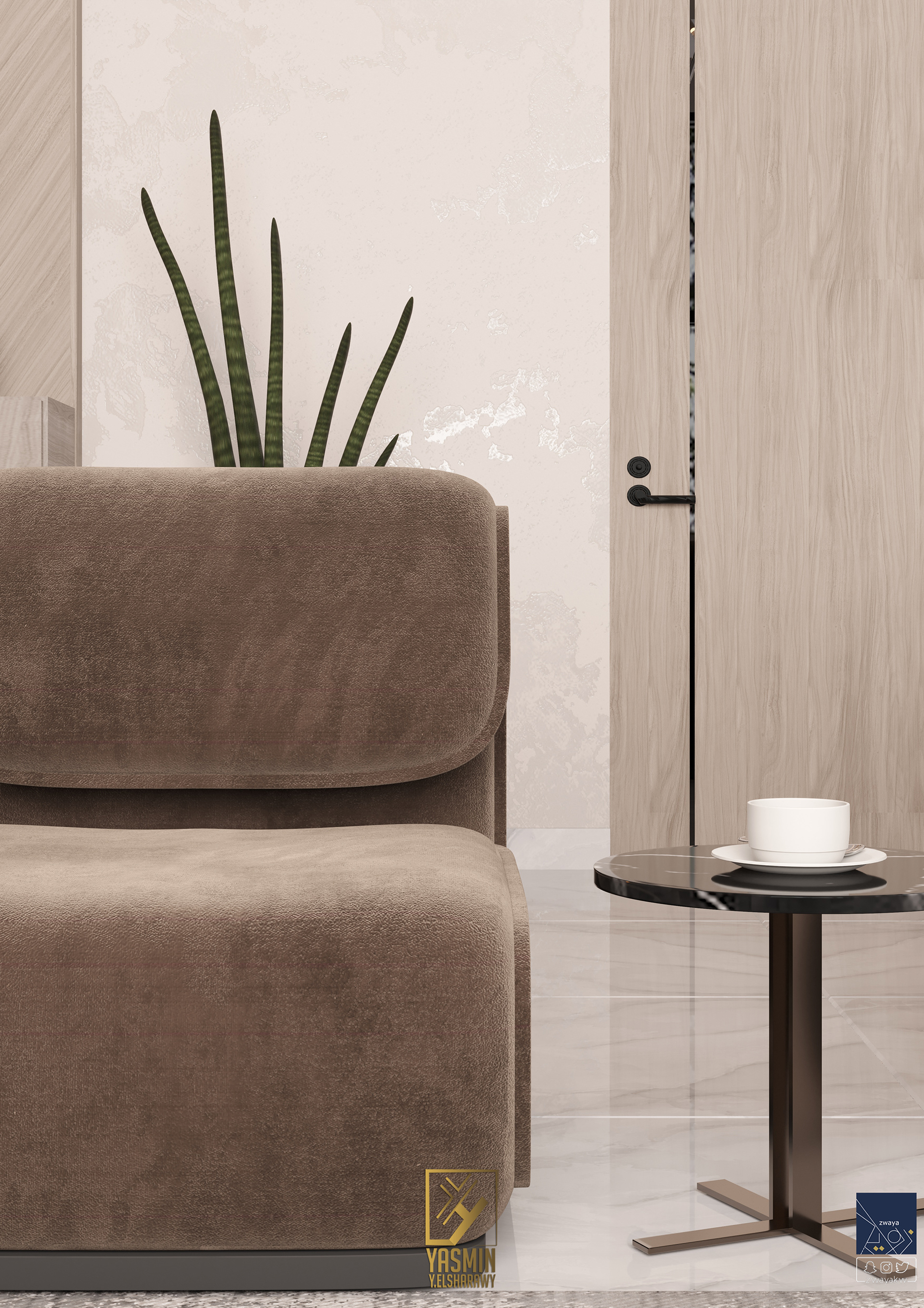 现代当代开放式大厅设计丨yasminy.elsharawy-4