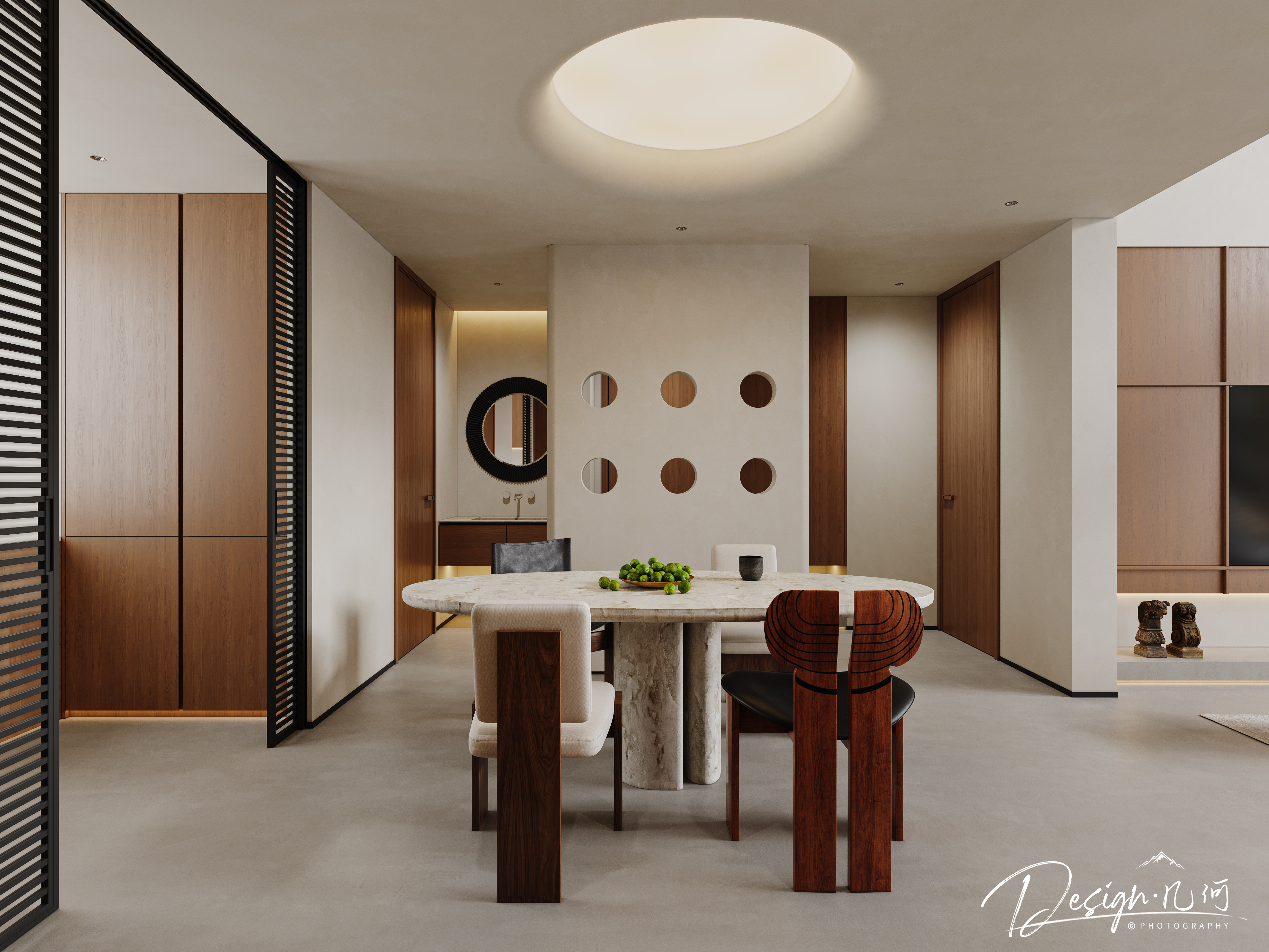 几何空间视觉表现 | 天玺湾中古风客餐厅（日景篇）-5