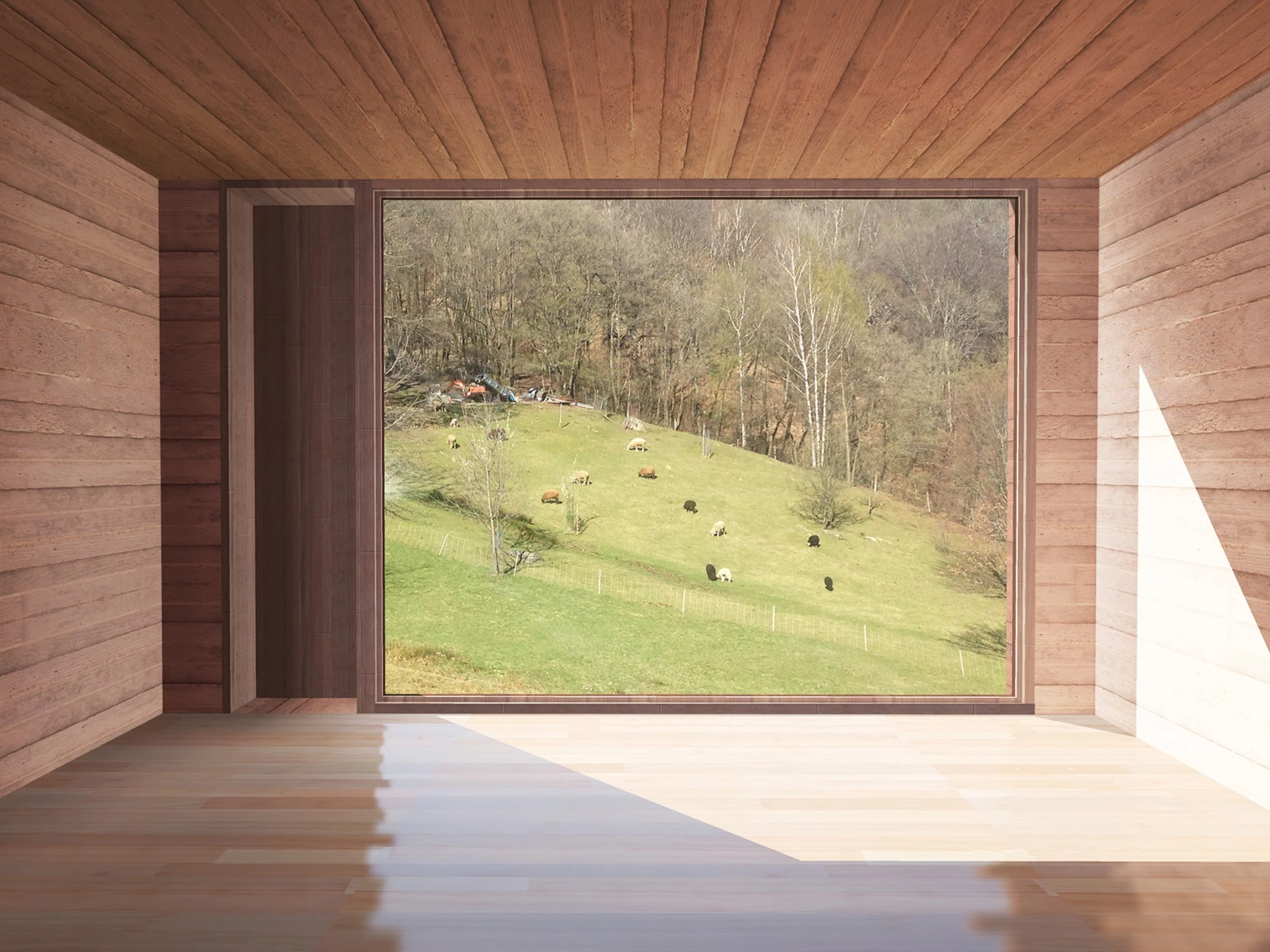 意大利 58 平米私密泳池小屋，双孔天窗引入自然光-12