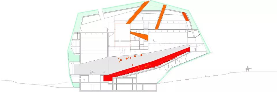 西班牙普拉森西亚礼堂 | 嵌入地下的橙色峡谷明灯-62