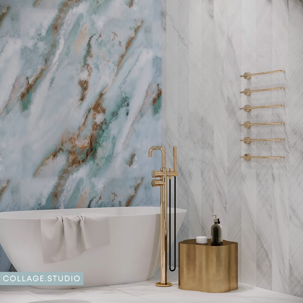 浅蓝色+木质 美的纯粹又自然。-18